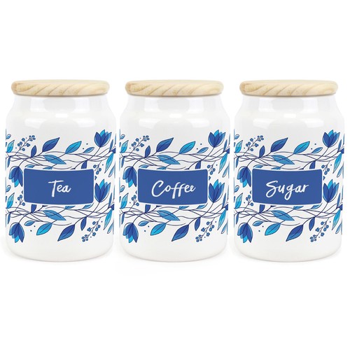 Blue petals ceramic tea - petals,