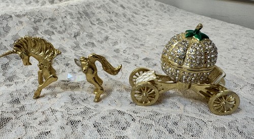 Vintage crystal unicorn - crystal, &