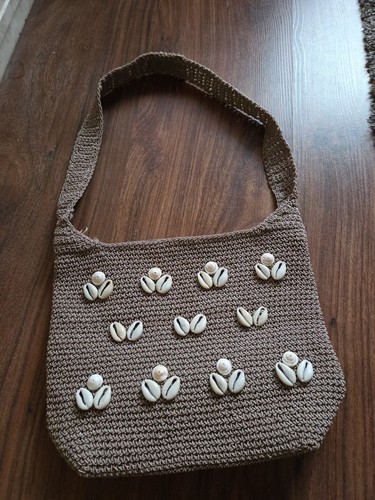 Biege shell shoulder bag - shell,