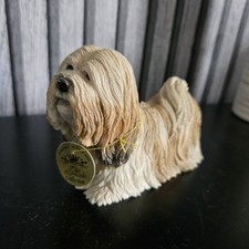 Vintage 2002 Lhasa Apso Puppy Dog Figurine Ornament Leonardo Collection