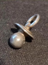 Solid Vintage Sterling Silver Baby's Dummy Charm