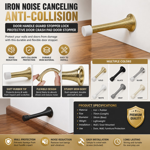 Door stops silver gold - -,