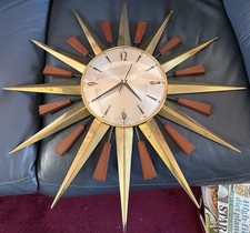 Metamec Sunburst Clock Gold