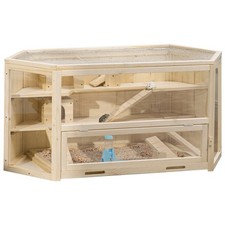 PawHut 3 Tier Wooden Hamster