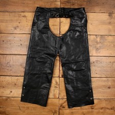 Vintage Xelement Leather Pants Trousers 38x28 Chaps Western Mens Straight