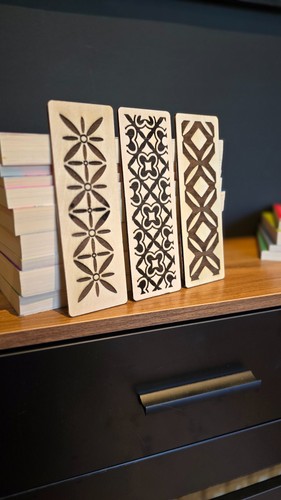 Handmade wooden bookmark - handmade,