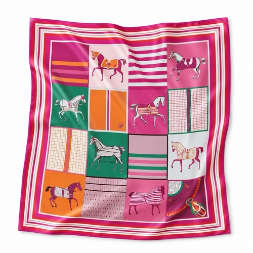 Luxury silk feel horse - luxury, print