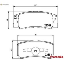 BRAKE PAD SET DISC BRAKE P 54 031X FOR MITSUBISHI OUTLANDER/II/Van/III 3.2L