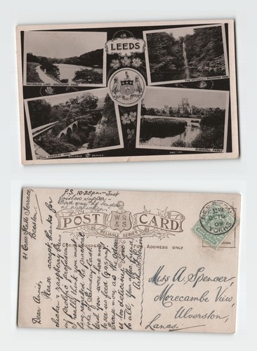 Postcard leeds multi view - leeds, multi-view