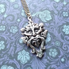 Green Man Pendant Necklace