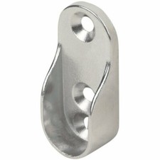 OVAL RAIL END BRACKETS POLISHED CHROME 30MM 2 PACK