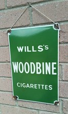 Will's Woodbine Cigarettes Enamel Sign
