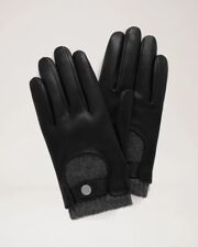 Mulberry Men's Biker Gloves Sz8.5 Black Smooth Nappa rrp£235 BNWT *Genuine