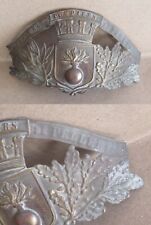 OLD FRENCH BRASS BADGE / FIREMAN HELMET SAPEURS POMPIERS DE PELLERIN / 19th C.