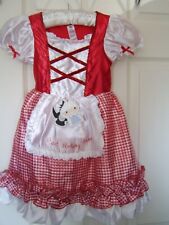 RED RIDING HOOD DRESSING UP COSTUME PLAIT HAIR AND BASKET  OUTFIT AGE  3 - 6 YRS