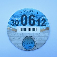 UK Road Tax Disc 30 June 2012 (06 12 Mazda Birthday Present Old Car)