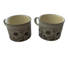 Hornsea Cornrose Mugs Coffee / Tea Lancaster Vitramic Vintage Stoneware VGC ..! 