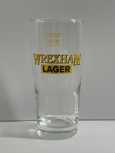 Wrexham lager half pint - wrexham, glass