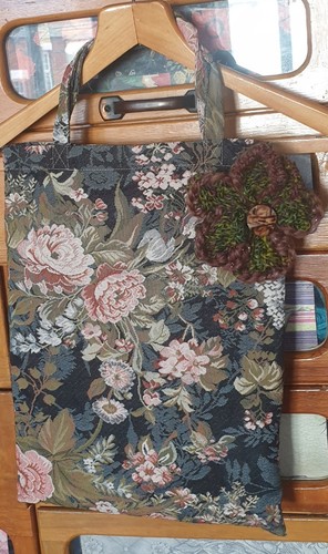 Handmade tapestry tote bag - handmade,