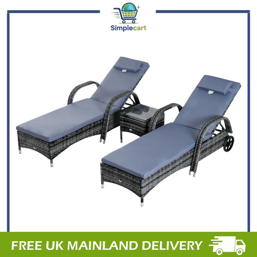 Pcs rattan lounger - lounger, recliner