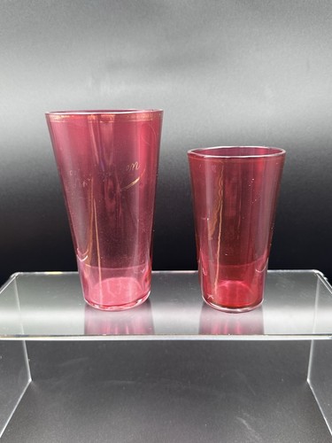 Two vintage small cranberry - vintage,
