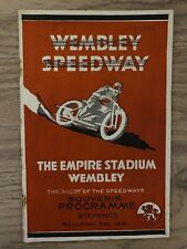 Wembley - Best Pairs Speedway Programme 05/11/1931