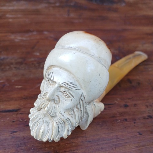 Hand carved meerschaum tabacco - meerschaum,