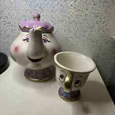 Disney Mrs Potts Chip Teapot Cartoon Beauty And The Beast Tea Pot Coffee Tea Cup