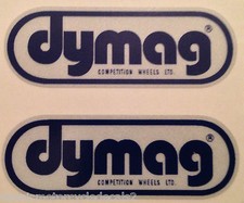 DYMAG MAGNESIUM WHEEL REFLECTIVE WHEEL DECALS STICKERS X 2