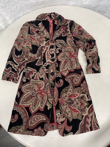 Vtg black paisley - black, tapestry