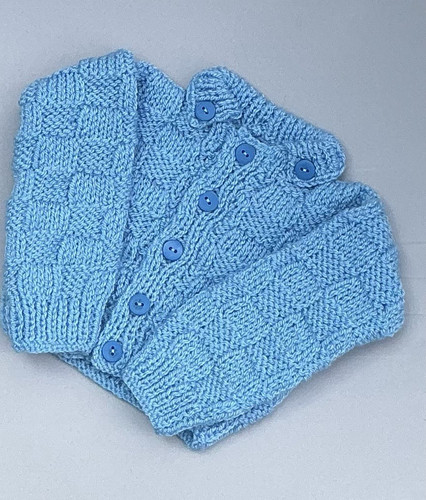 Blue knit newborn - knit, cardigan