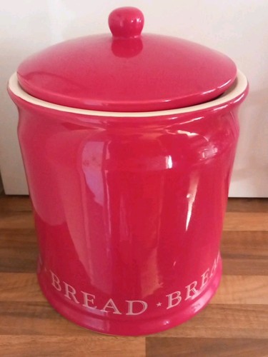 Vintage red bread bin - bread,