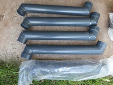 Marley Alutec down pipe, 76mm eaves offset 90-500, Anthracite grey. RE2950H