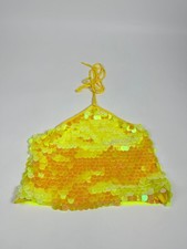 Women’s Yellow Sequin Halter