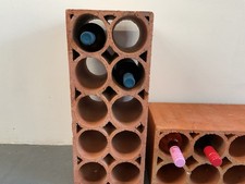Rustic Terracotta six Section  Wine Rack Each Section Holds 10 Bottles
