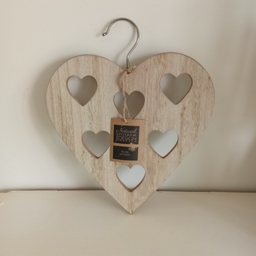 Wooden love heart cutout - wooden,