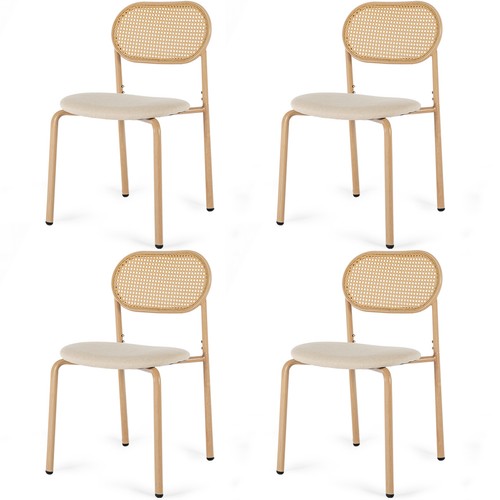 Rattan dining chairs set - 4/6x,