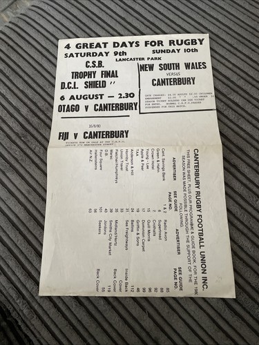 1980 canterbury rfu rugby - canterbury,