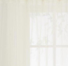 2 or 4 VOILE SLOT TOP ROD POCKET CURTAIN PANELS - Buy More Save More - FREE POST