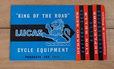 Lucas Cycle Equiptment Catalogue. Vintage Leaflet. Nice Item.