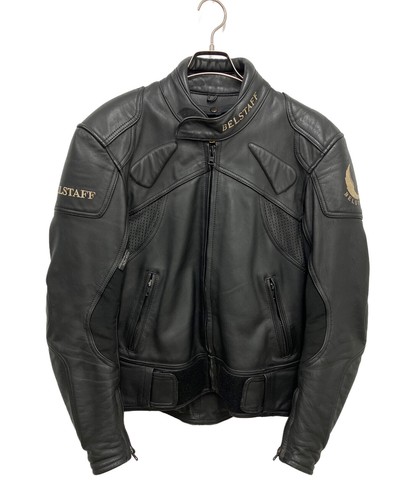 Belstaff mens black leather - black,