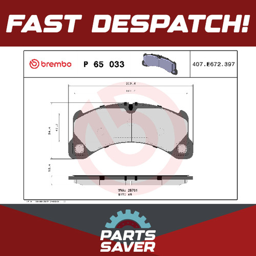 Brake pads set front p65033 - brake,