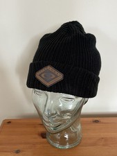 Oakley Mens Beanie Ribbed Blackout Black Knit Warm Stretch Winter Hat Retro Y2K