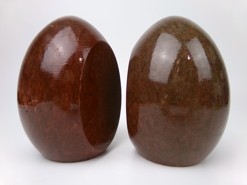 Pair vintage bookends - pair, ovoid