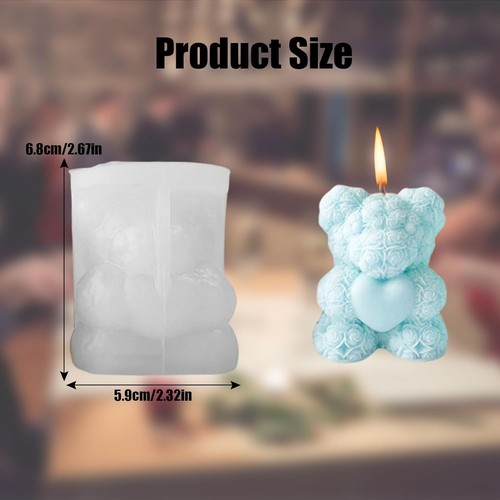 Teddy bear silicone - teddy, candle
