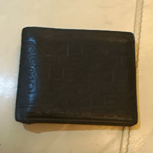 Men black leather bifold - men's,