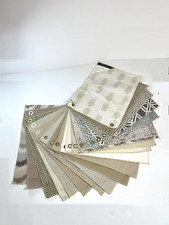 LOT 20 BERNHARDT Collection Beige White Cream FURNITURE Textile 17 x 12 " Swatch