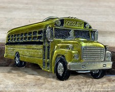 Great American Buckle Co. Anodized School Bus Brass Buckle #1026 USA 51 Yellow