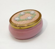 Framecraft Porcelain Trinket Box Beaded Cover Made in England Vintage