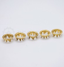 NEW - 5x Grommets Clock Key Hole Dial Brass Finish Antique clock repair - 10mm